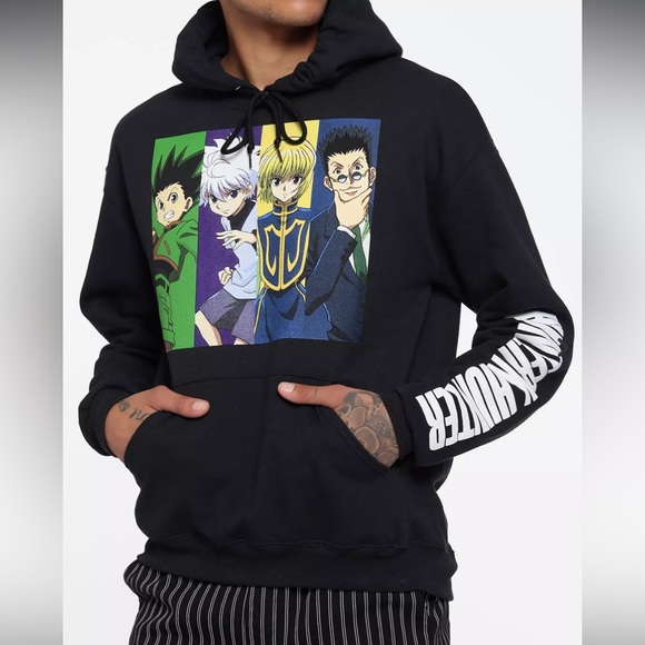Black Anime Graphic Hoodie - Picture 1 of 7
